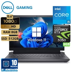 Laptop Gaming G15 5530 Core I5, 15.6"Fhd, Ram 8Gb, 512Gb Ssd, Windows 11