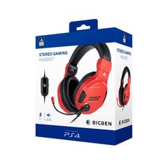 BIG BEN - Audifono PS4 Bigben Stereo Gaming Headset V3 Rojo