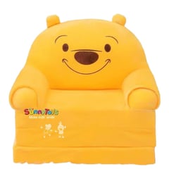 GENERICO - SOFA WINNIE POOH AMARILLO ESTIRABLE PARA BEBES Y NIÑOS