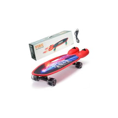 GENERICO - SKATEBOARD SKATE COLOR ROJO BOTA HUMO