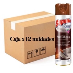 GENERICO - AMBIENTADOR SPRAY SAPOLIO ANTITABACO 360ML CAJA X 12 UNIDADES.