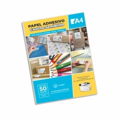 GENERICO - Papel Adhesivo-Couche Semi Brillo pack50