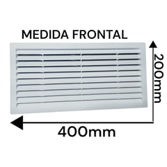 NACIONAL - REJILLA DE VENTILACIÓN PVC BLANCO 40x20cm