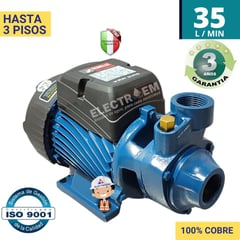 GENERICO - BOMBA PERIFERICA DE COBRE DE 0.5HP- 35L/MIN HASTA 3 PISOS