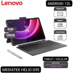 LENOVO - Tablet Tab P11 2da Gen TB350XU 11.5” 2K 4G LTE 6GB 128GB Lapiz Pen 2 (2023) teclado Android 12L