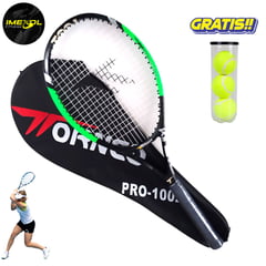 GENERICO - RAQUETA DE TENIS TORNEO 1002 + ESTUCHE VERDE 3 PELOTAS