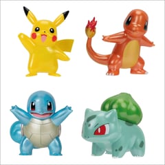 JAZWARES - FIGURA DE ACCION PIKACHU BULBASAUR SQUIRTLE CHARMANDER METAL