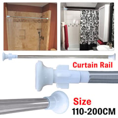 GENERICO - Tubo barra de cortina, ducha extendible a presión mediano 2 metros