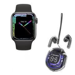 GENERICO - Pack Smartwatch T900 Pro Max L Serie 9 Negro y Audífonos Air 39 Negro