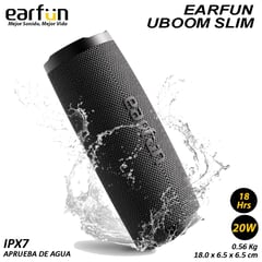 EARFUN - UBOOM SLIM Altavoz portátil 20W sonido estéreo graves ricos