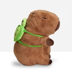 GENERICO - Peluche Capibara con Mochila de Tortuga 30cm