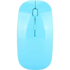 IMPORTADO MC - Mouse Inalámbrico Slim 4D Grande Standard - Celeste