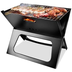 MINARI - Parrilla a Carbón Portátil Barbacoa BBQ Asados Portátil Plegable 28P