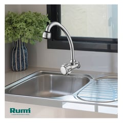 RUMI - LLAVE DE COCINA A LA PARED QORI R-03 CROMADA