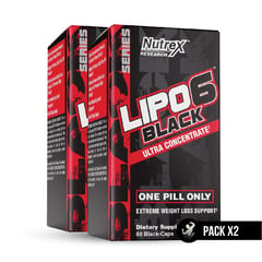 NUTREX RESEARCH - PACK x 02 -  LIPO 6 BLACK ULTRA CONCENTRATE 60 CAPS