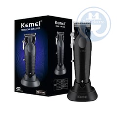 KEMEI - Cortadora Profesional KM-2296 Recargable Negro