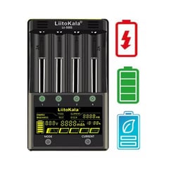 LIITOKALA - Cargador 4 Pilas lii 500s AA Aaa 18650 FuncTest+ POWER BANK