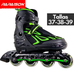 PAPAISON - Patines Inline Skates - MOD FIRE - GN - Tallas 37-38-39