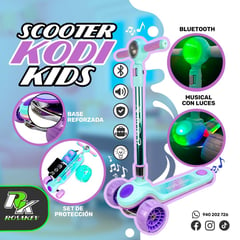 UNIVERSAL - SCOOTER PARA NIÑAS CON LUCES MUSICAL KODI KIDS LILA