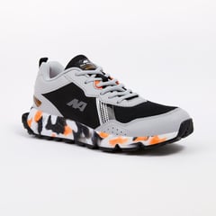 NEW ATHLETIC - Zapatillas Running Truident55 Gris Con Naranja Para Hombre