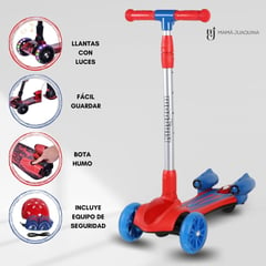 KINGDOM - Scooter para Niños Efecto Bota Humo «KINGDOM I» Red