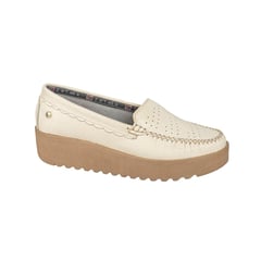 ZAYMA - Mocasines Vestir BM-1 Crema