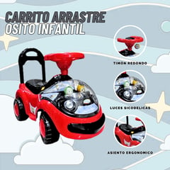 GENERICO - Carro de Juguete Arrastre Osito para niño