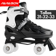 PAPAISON - Patines Rollerblades - MOD 309B - BK - Tallas 31-32-33