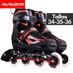 PAPAISON - Patines Inline Skates - MOD FIRE - RD - Tallas 34-35-36