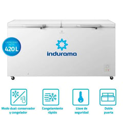 INDURAMA - Congeladora Indurama CI-420BL Defrost 420L Blanco