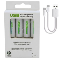 BESTON - Pila AA Usb Recargable Litio Tipo C x 04 Unidades