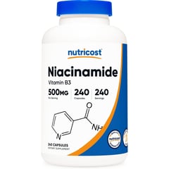 NUTRICOST - Niacinamida (vitamina B3) 500 mg, 240 cápsulas