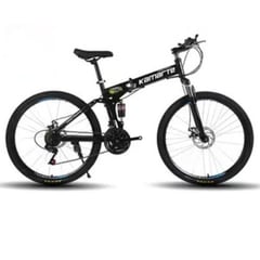 OEM - Bicicleta Montañera Plegable Negra aro 26 Ruedas de Radios