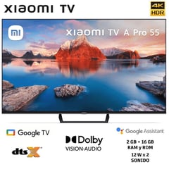 XIAOMI - TELEVISOR XIAOMI 55 TV A PRO LED UHD 4K SMART TV+ CONTROL DE VOZ