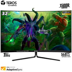 TEROS GAMING - Monitor Teros TE-3211G, 31.5", VA, Curvo, 165 Hz, 1920x1080 FHD