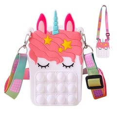 JP SOPORTECOM - Morral Pop It Unicornio Anti Estrés