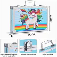 GENERICO - Set De Arte y Pintura Pony Celeste- Estuche Compacto 145 Pzs