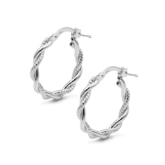 AMBAR JOYERIA - Argollas de Plata 925 Filomena 24 Silver