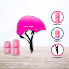 CUZKA - Casco con Set de Protección «EZ» Pink