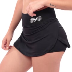 M MUSCLE MUSEUM - Short Falda Deportivo Color Negro para Mujer