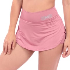 M MUSCLE MUSEUM - Short Falda Deportivo Color Palo Rosa para Mujer