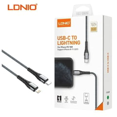 LDNIO - Cable Tipo-C a Lightning de 1 metro