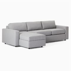 MUEBLES PEGASO - Sofá Cama Seccional Perú 2 Plz Gris