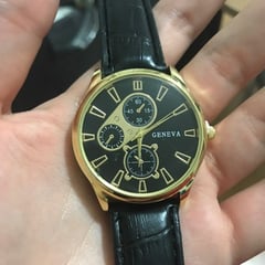 GENEVA - Reloj Pulsera Negro Retro Hombre Regalo Navidad Genieka