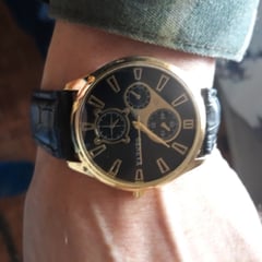 GENEVA - Reloj de Pulsera Hombre Negro Retro Regalo Navidad Genieka