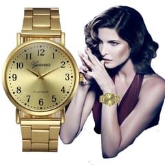 GENEVA - Reloj Pulsera Mujer Amarillo Elegant Regalo Navidad Genieka