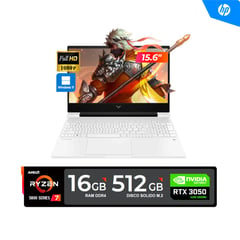 HP - LAPTOP VICTUS GAMING 15-fb0109la 15.6"FHD AMD Ryzen 7 5800H 16GB/512GB GEFORCE RTX 3050 4GB W11