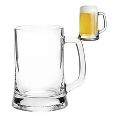 GENERICO - Set de vasos Chopero de vidrio de 420 ml