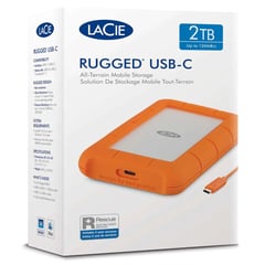 LACIE - Disco Duro Externo Rugged 2TB USB C 2.5'' USB C 3.0