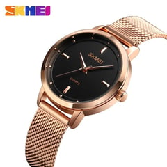 SKMEI - RELOJ 1528 ORO ROSA CORREA ACERO PARA MUJER